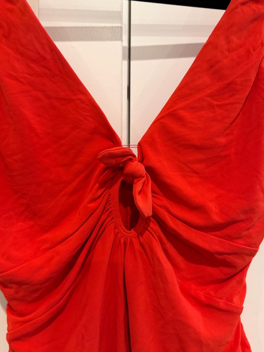 Robin Piccone Ava Knot One Piece Swimsuit in Fiery Red Sz 12 EUC Swim Pool Chic - Picture 9 of 14